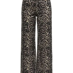 Pantalon large Juicy-Anlie léopard en coton noir Olia