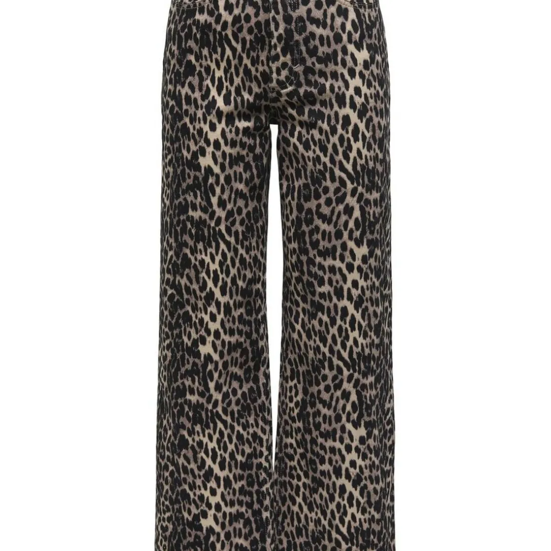 Pantalon large Juicy-Anlie léopard en coton noir Olia