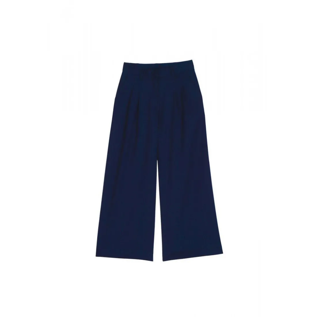 Pantalon Large MIRAZIO bleu marine en coton