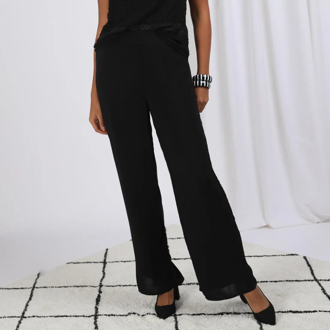 Pantalon large Valentin en viscose