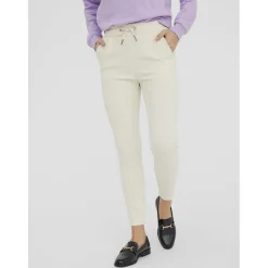 Pantalon loose fit gris clair en viscose