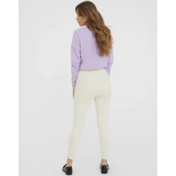 Pantalon loose fit gris clair en viscose