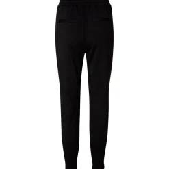 Pantalon Loose Fit Taille moyenne Pleine longueur noir en viscose Ella