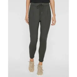 Pantalon Loose Fit Taille moyenne vert en viscose Maia
