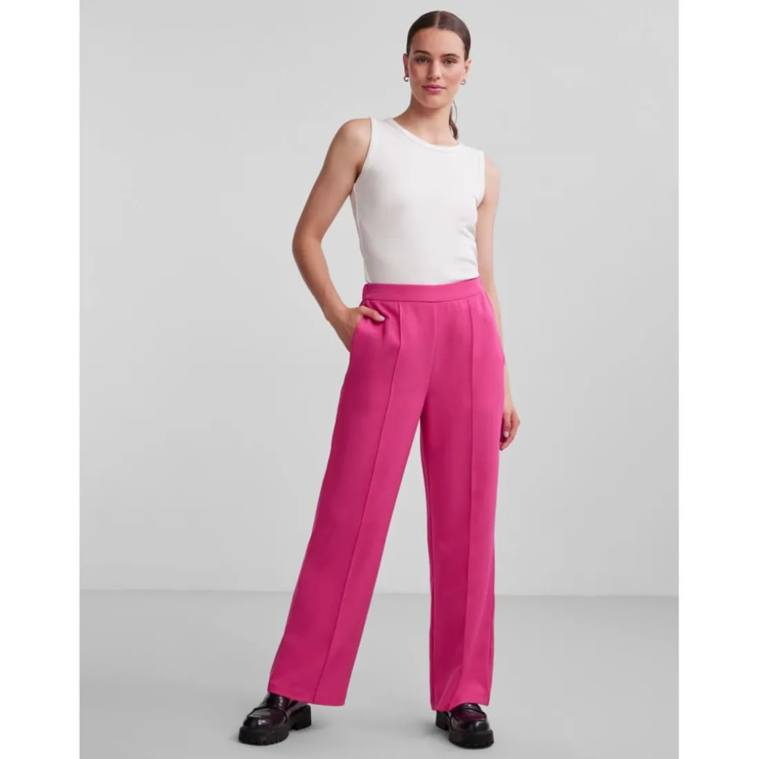 Pantalon loose fit taille élastique à l'intérieur Violet