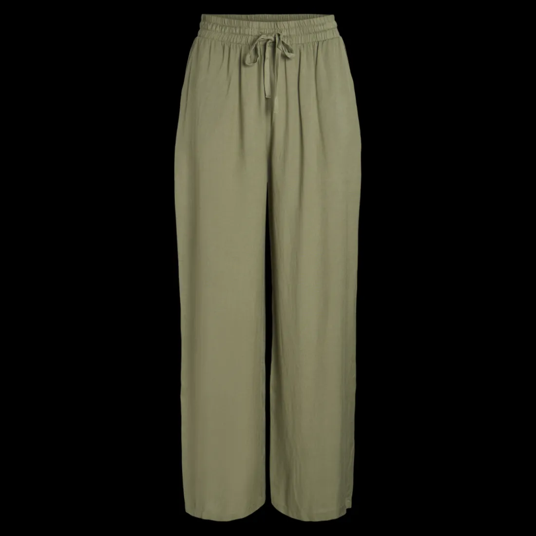 Pantalon loose fit vert foncé en viscose