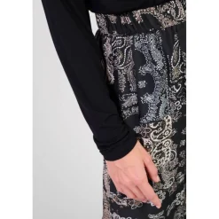 Pantalon loose, large BULBIZA noir Xia en viscose