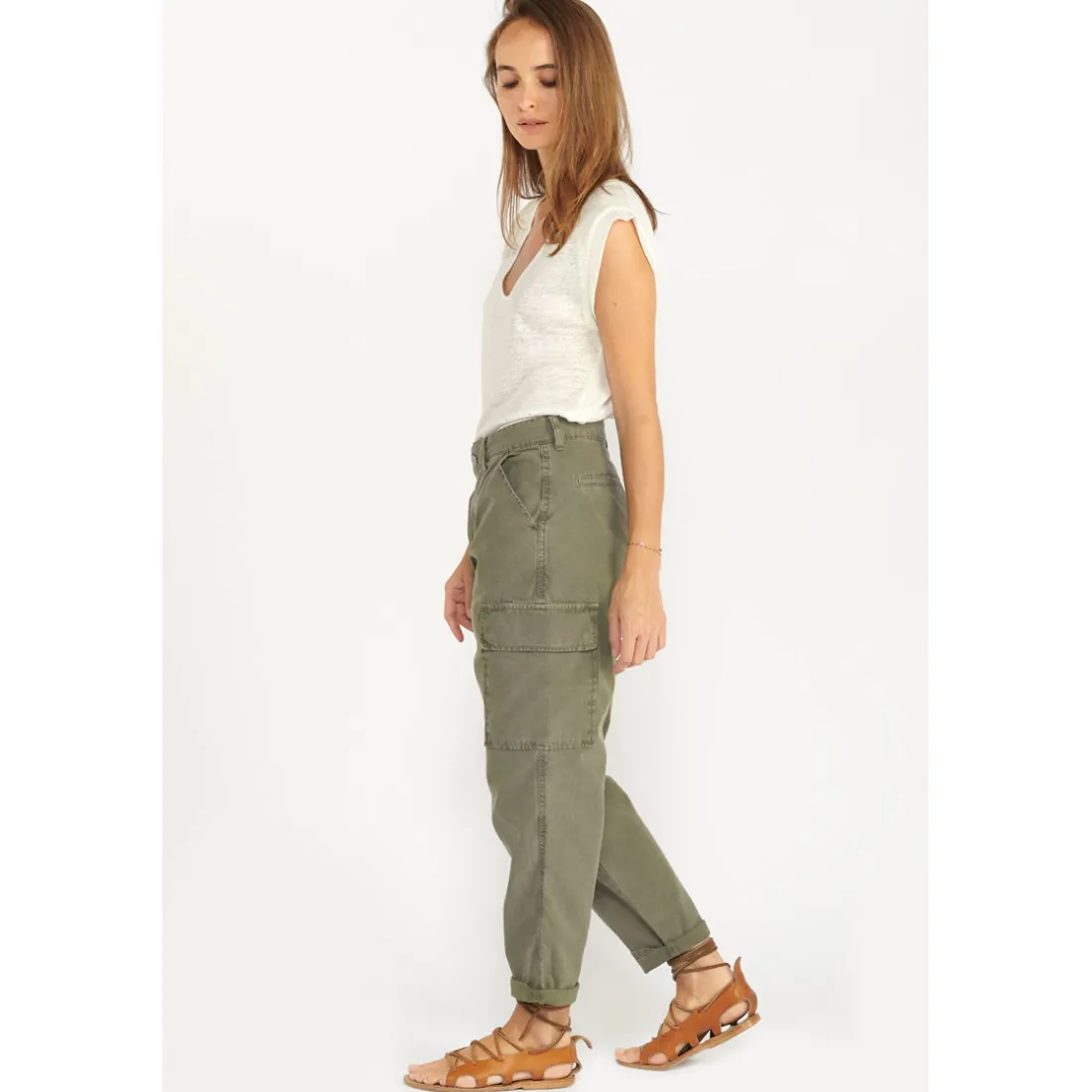 Pantalon loose, large COSYARMY vert