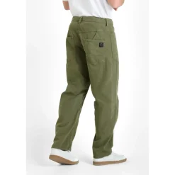 Pantalon loose, large HOBO kaki Saul en coton