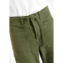 Pantalon loose, large HOBO kaki Saul en coton