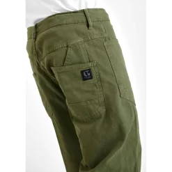 Pantalon loose, large HOBO kaki Saul en coton