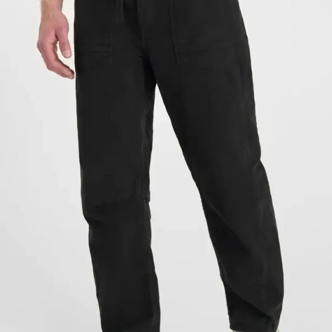 Pantalon loose, large HOBO noir Jesse en coton