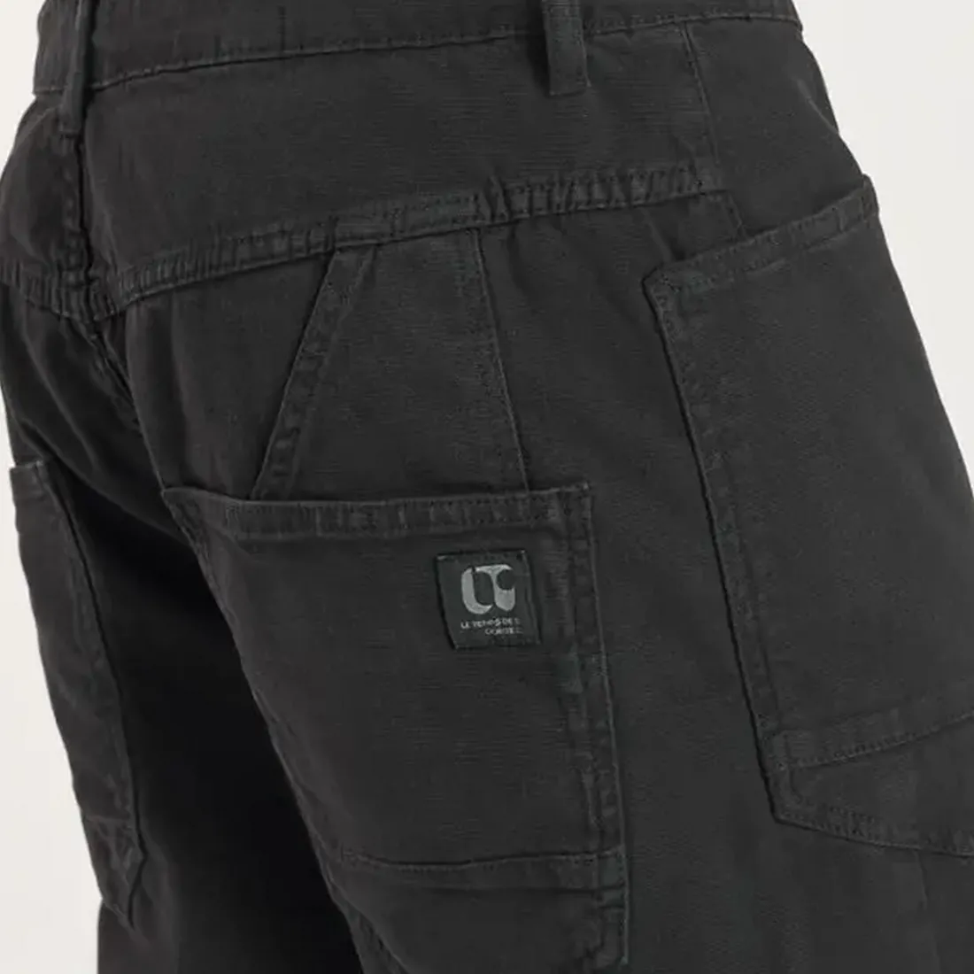 Pantalon loose, large HOBO noir Jesse en coton