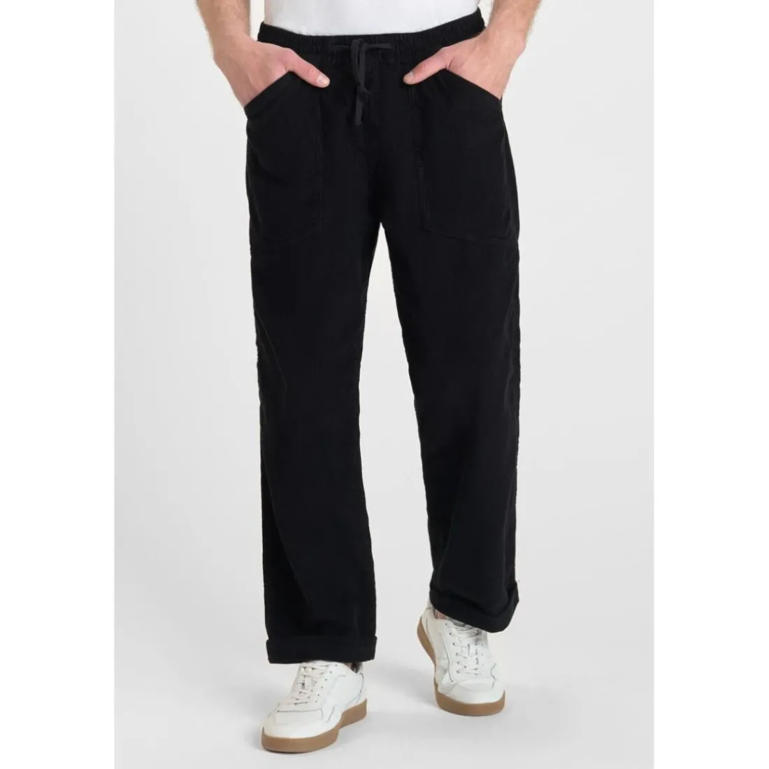 Pantalon loose, large MILAK noir Marc en coton