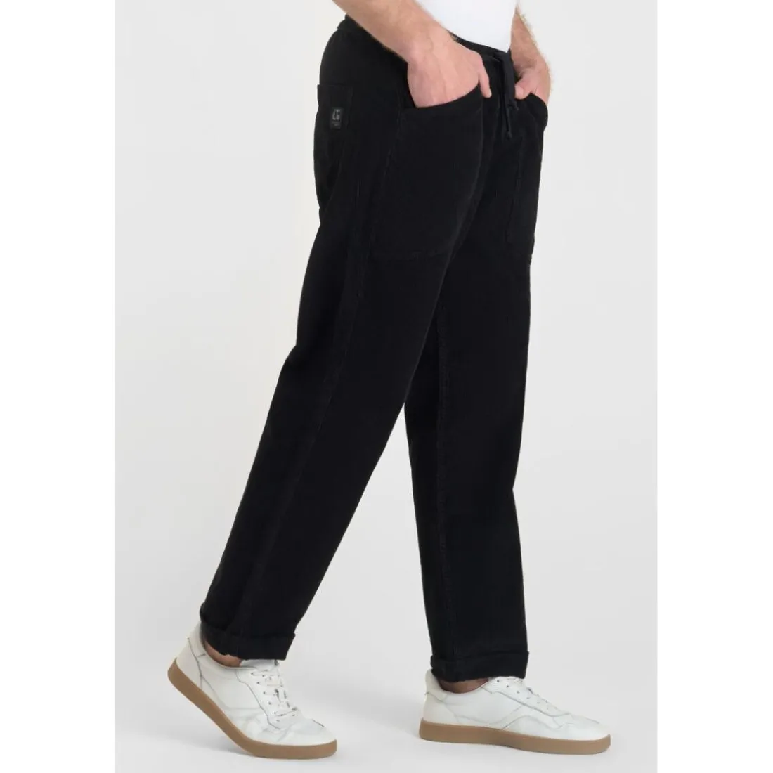 Pantalon loose, large MILAK noir Marc en coton