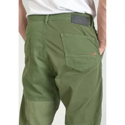 Pantalon loose, large MISTER vert en coton