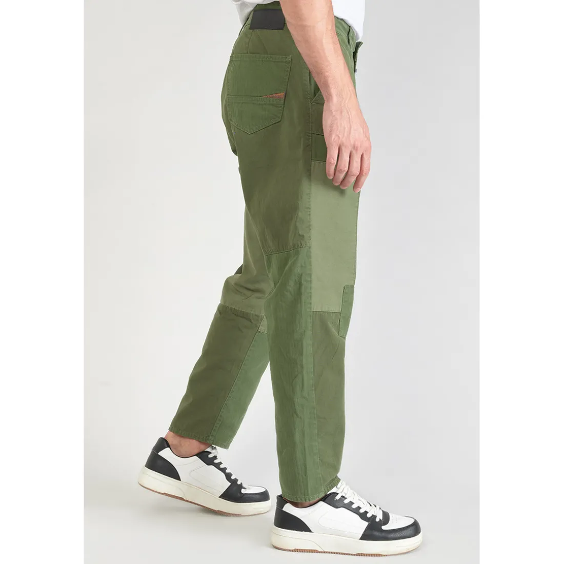 Pantalon loose, large MISTER vert en coton