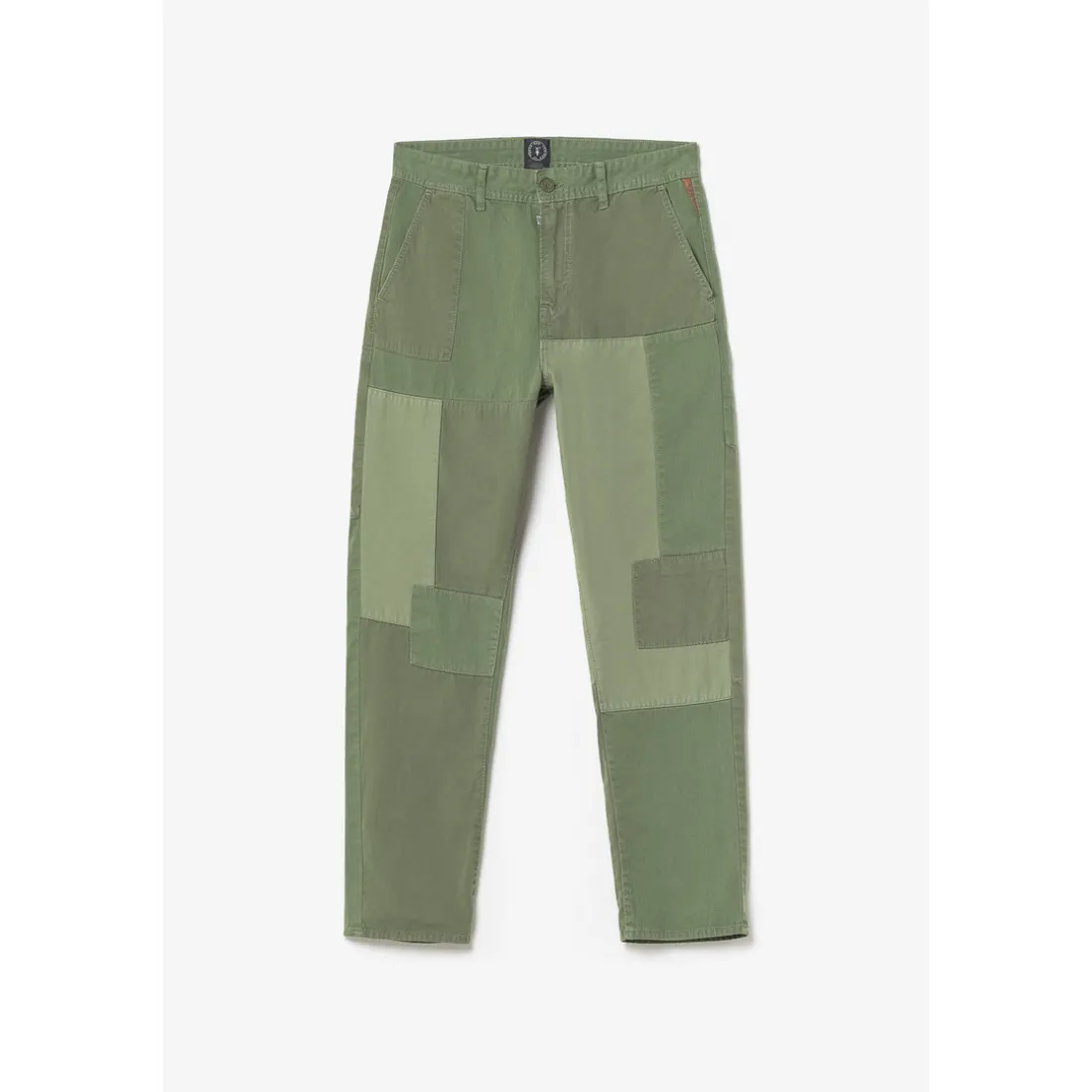 Pantalon loose, large MISTER vert en coton