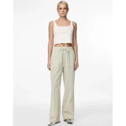 Pantalon loose string en coton Sally beige clair Lyra
