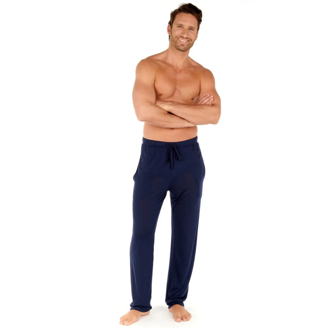 Pantalon marine en viscose
