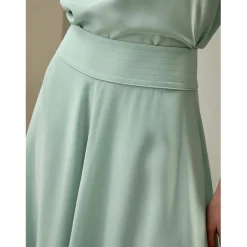 Pantalon Palazzo Yasmin vert menthe en soie