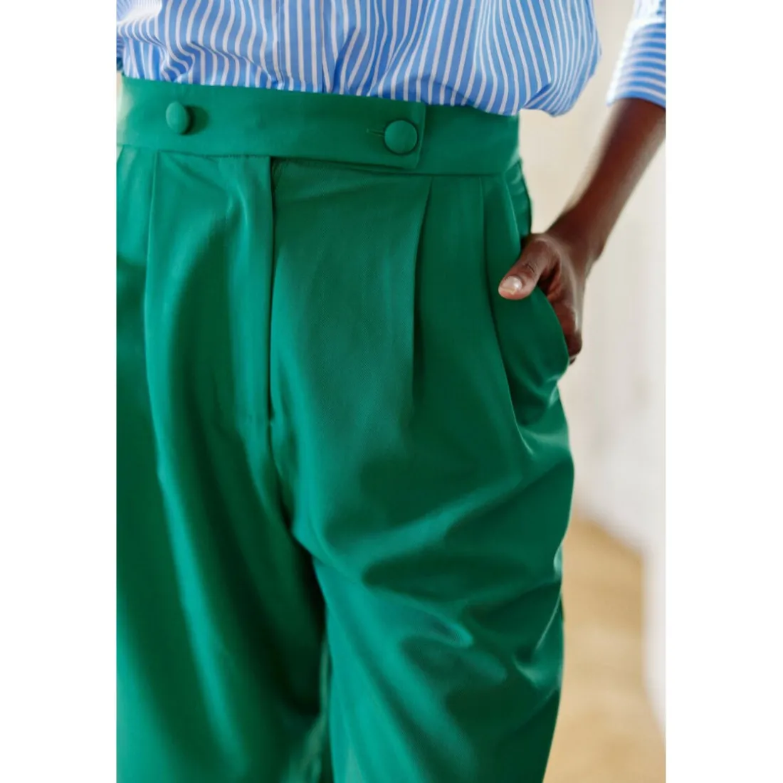 Pantalon PAOLINE vert