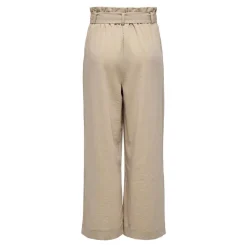 Pantalon paperbag beige en viscose Pax