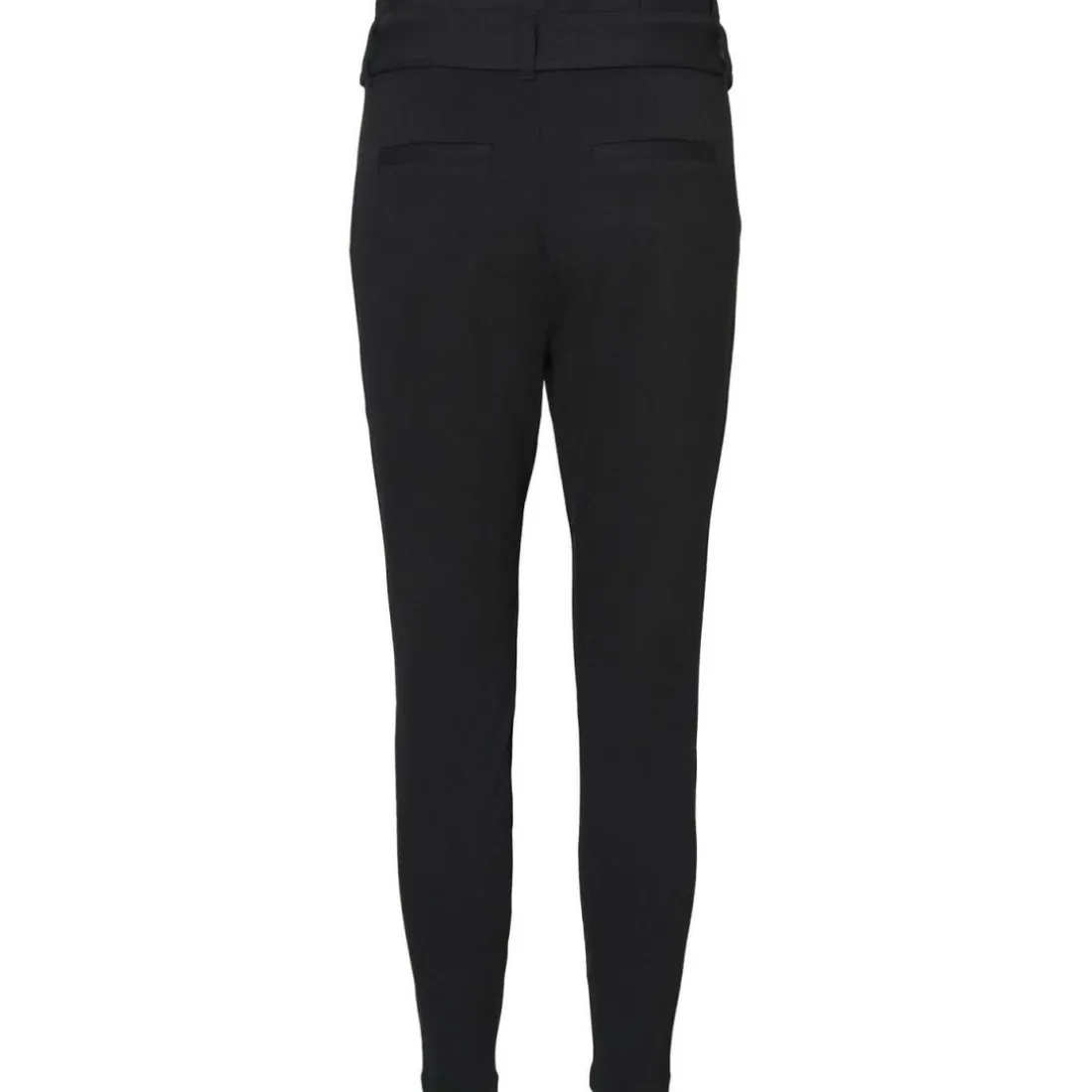 Pantalon paperbag Loose Fit Taille haute noir en viscose Kai