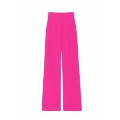 Pantalon PHEDRA fushia en lin fuchsia