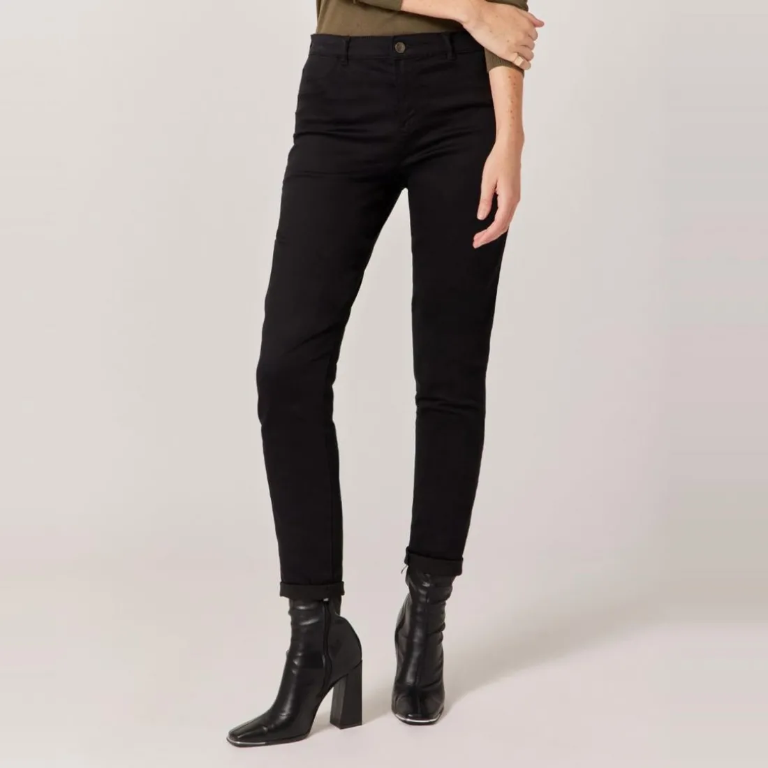 Pantalon power stretch skinny+ noir en coton