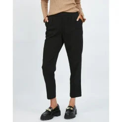 Pantalon regular fit noir Clara