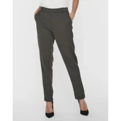 Pantalon Regular Fit Taille moyenne vert