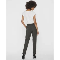 Pantalon Regular Fit Taille moyenne vert