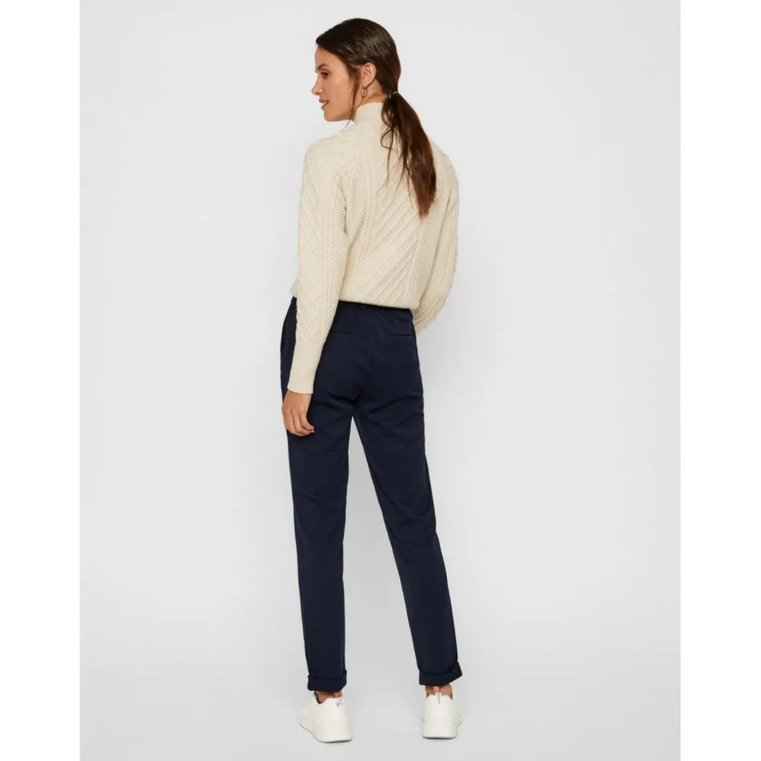 Pantalon Regular Fit Taille moyenne Pleine longueur bleu