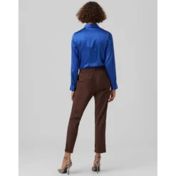 Pantalon Regular Fit Taille moyenne Pleine longueur marron