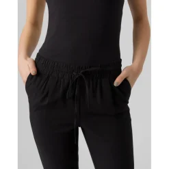Pantalon Regular Fit Taille moyenne Longueur cheville noir en viscose