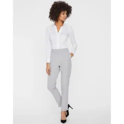 Pantalon Regular Fit Taille moyenne gris Emma