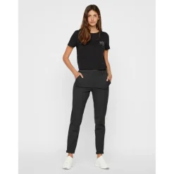 Pantalon Regular Fit Taille moyenne Pleine longueur gris