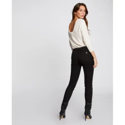Pantalon skinny taille basse noir