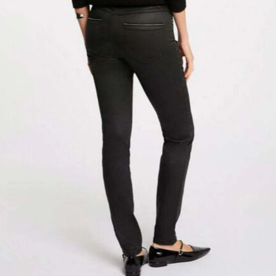 Pantalon slim femme Morgan noir en coton