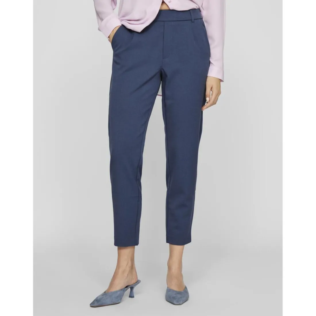 Pantalon slim taille haute Varone bleu Gia