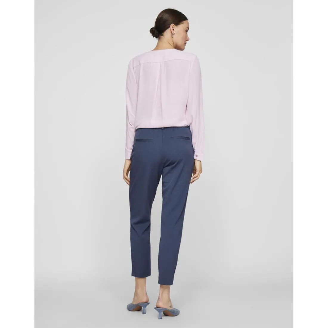 Pantalon slim taille haute Varone bleu Gia