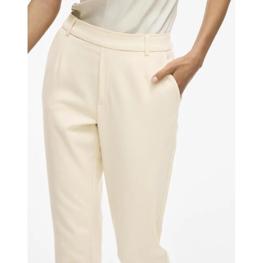 Pantalon slim taille haute Varone gris Gigi