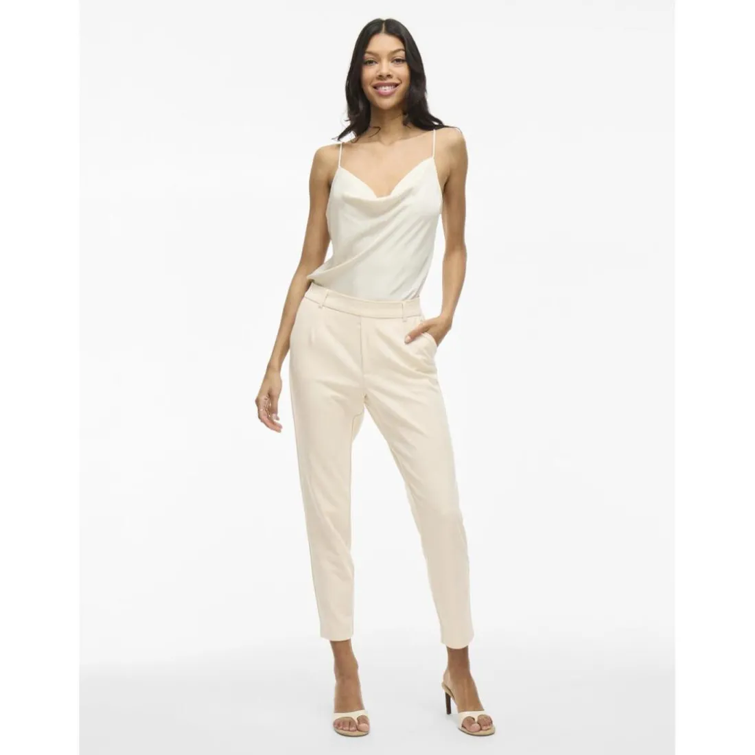 Pantalon slim taille haute Varone gris Gigi