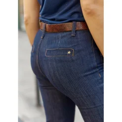 Pantalon SONNY- Brut bleu en coton