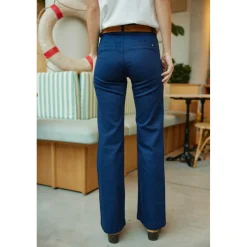 Pantalon SONNY T marine en coton
