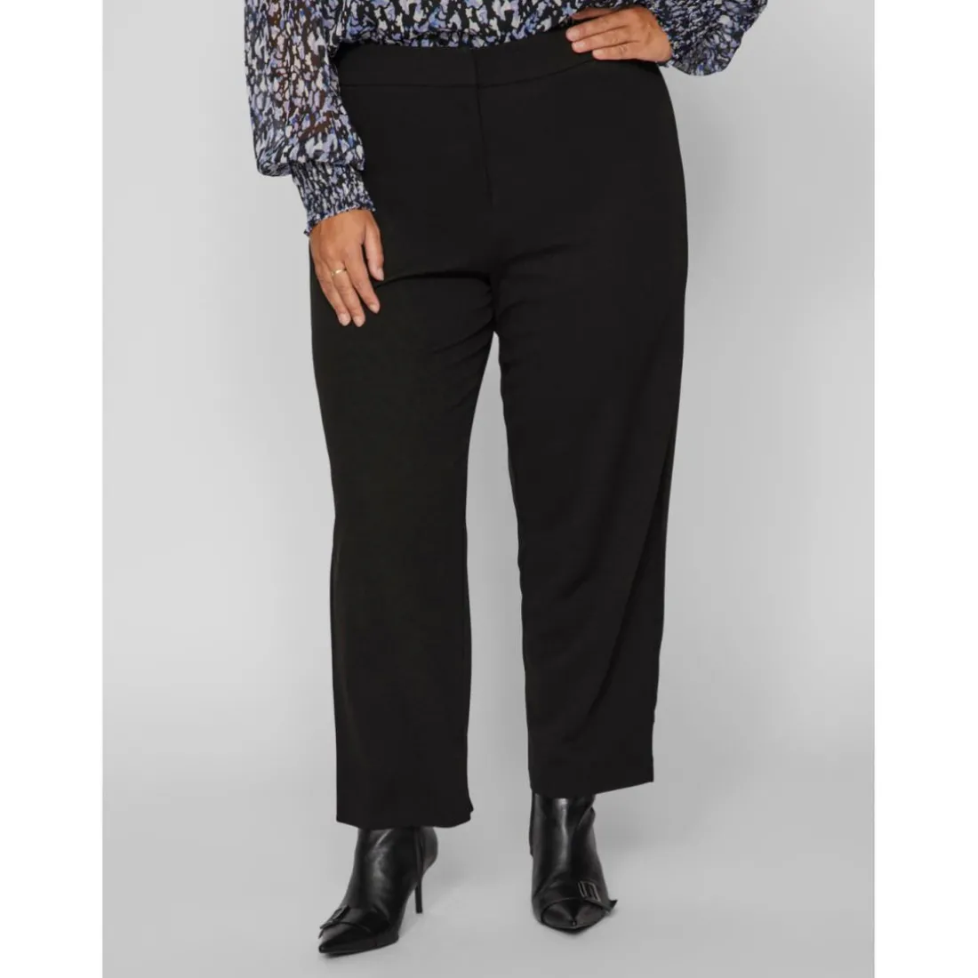 Pantalon straight fit noir Mila