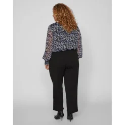 Pantalon straight fit noir Mila