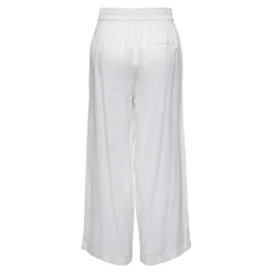 Pantalon taille haute blanc en lin Xena