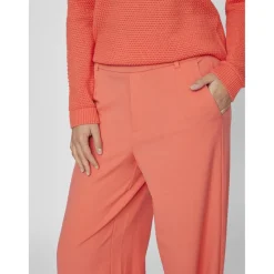Pantalon taille haute jambe ample Varone rose Nell